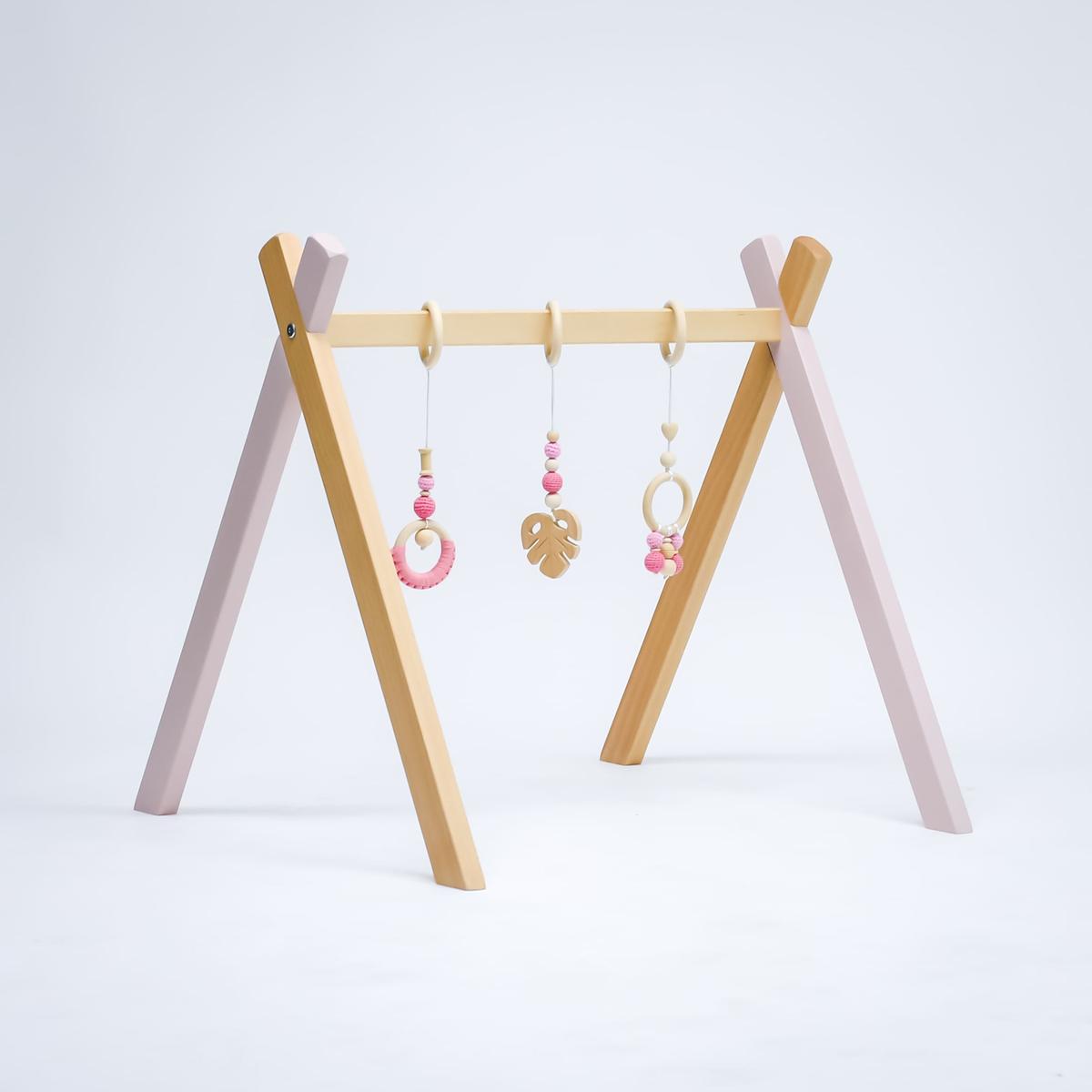 Gimnasio de actividades de Madera Natural Rosa - Imagen 2